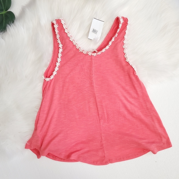 ❤SOLD❤️Anthro Elodie 🌺 Soft Floral Ribbed & Flowy Flowers Tank Slub 🌺 - Picture 15 of 16